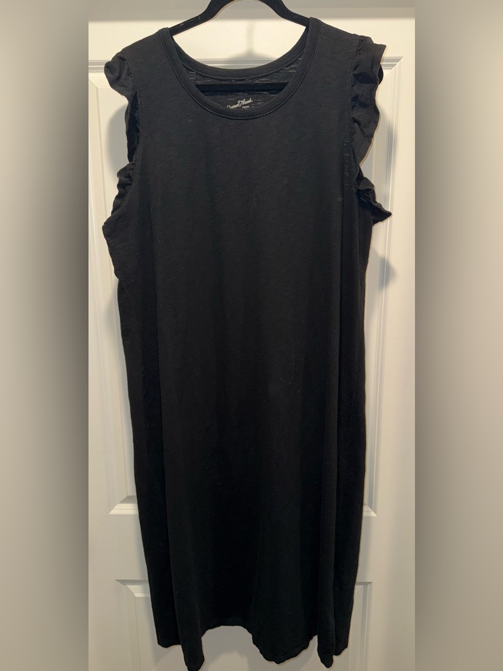 Universal Thread Black Ruffle Sleeve Midi Dress